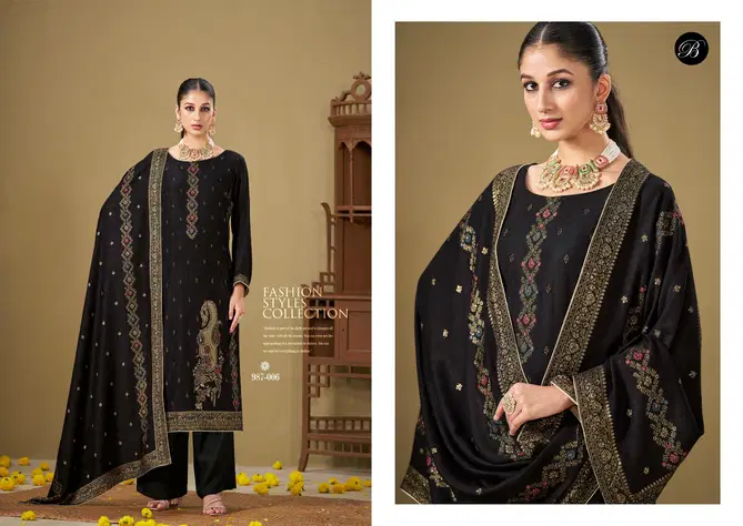 Jashn E Bahaar By Belliza Pashmina Dress Material Wholesale Shop In Surat
